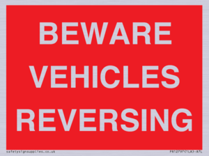 BEWARE VEHICLES REVERSING